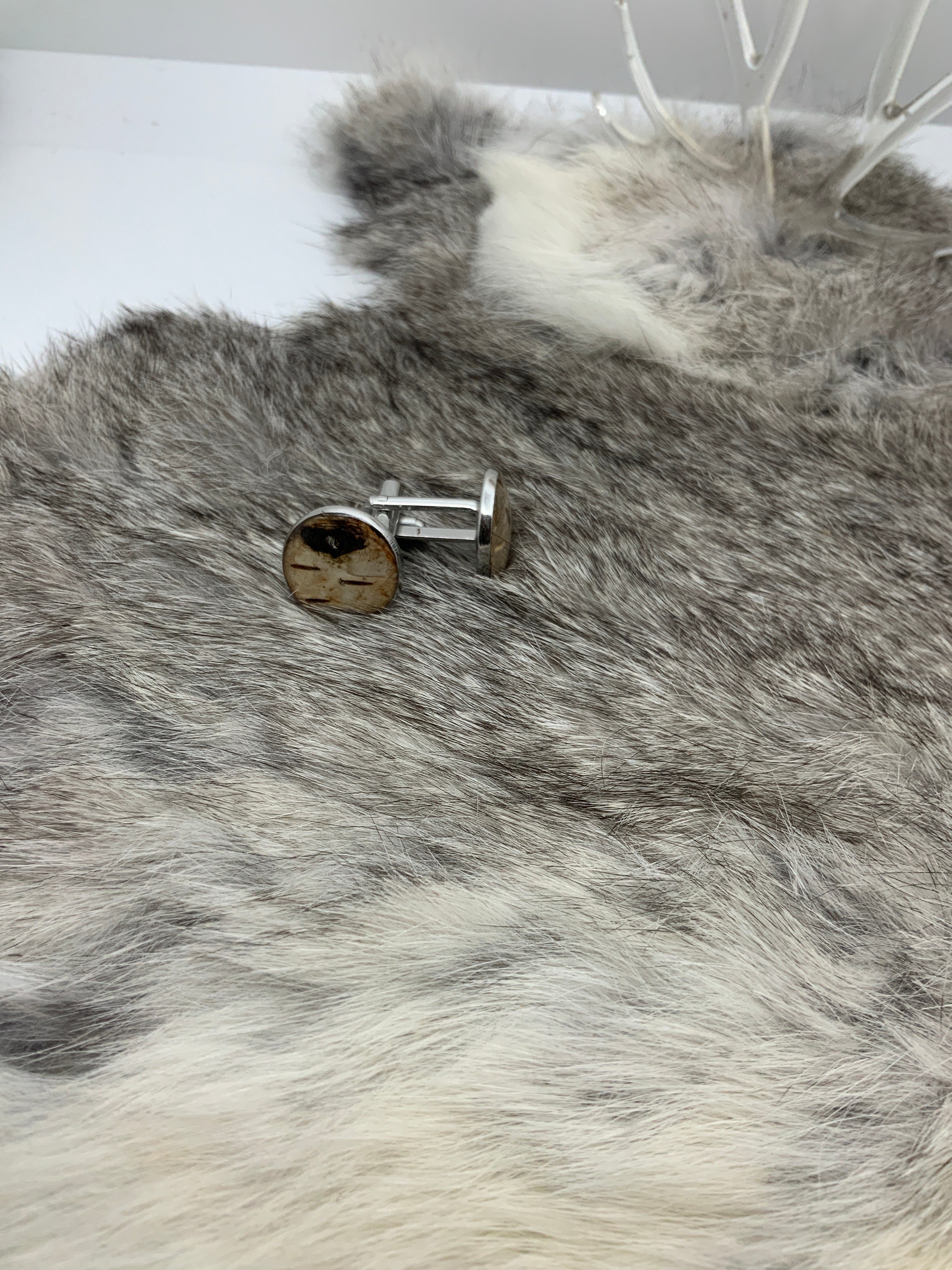 Handmade Birchbark cufflinks- natural w/finish – Wanonah Collection