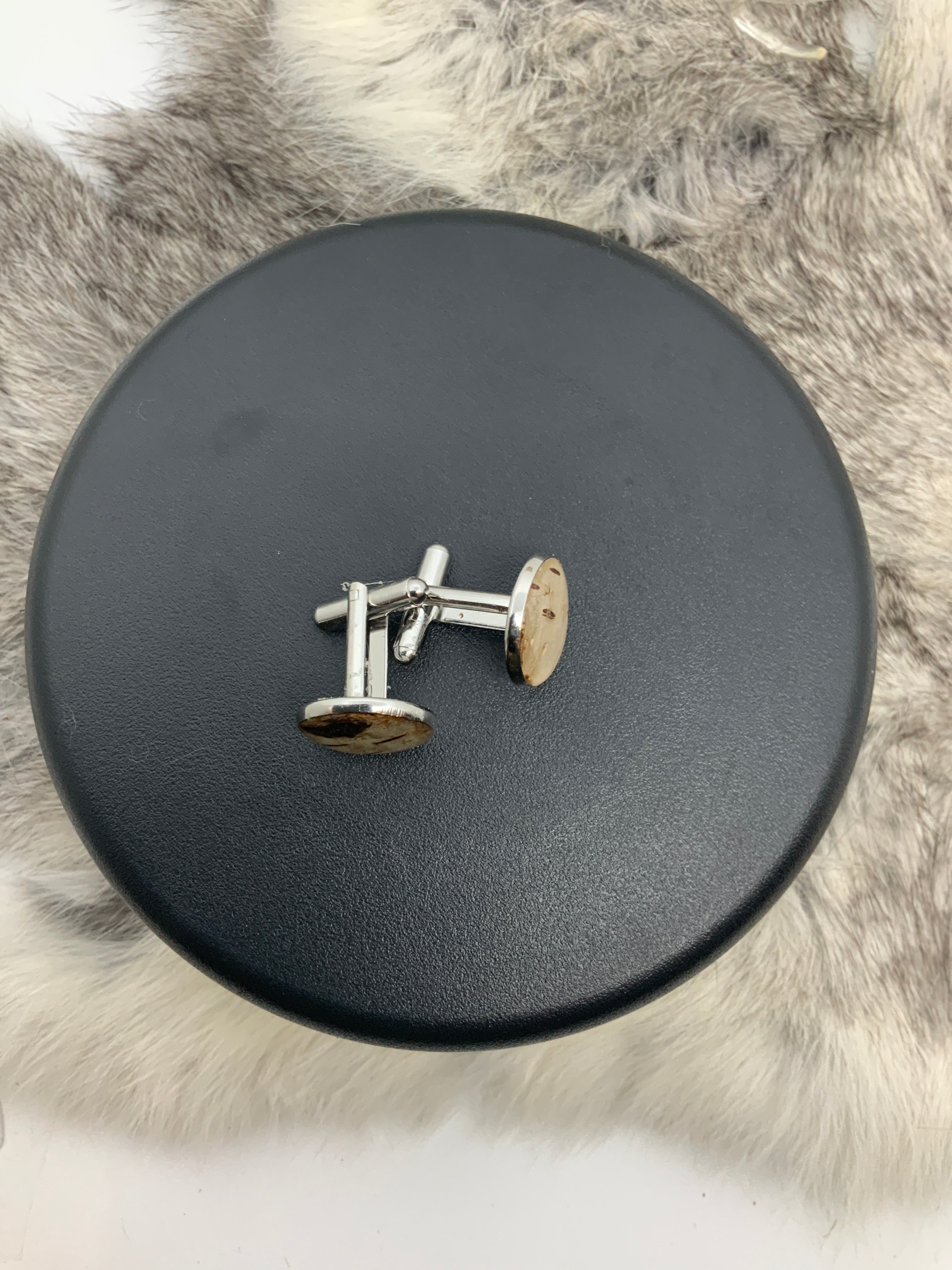 Handmade Birchbark cufflinks- natural w/finish – Wanonah Collection