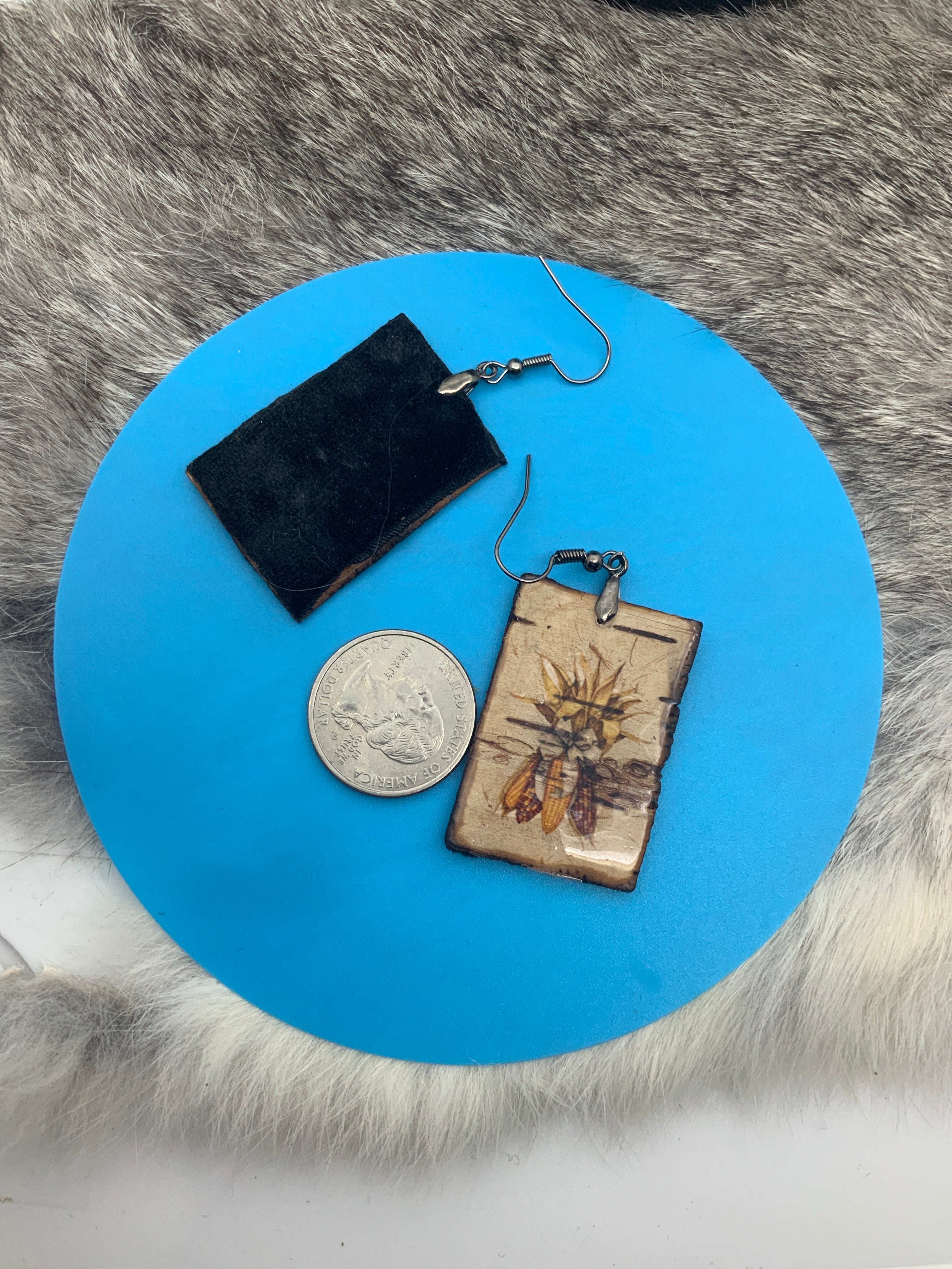 Handmade Birchbark Earrings Indian Corn Harvest – Wanonah Collection