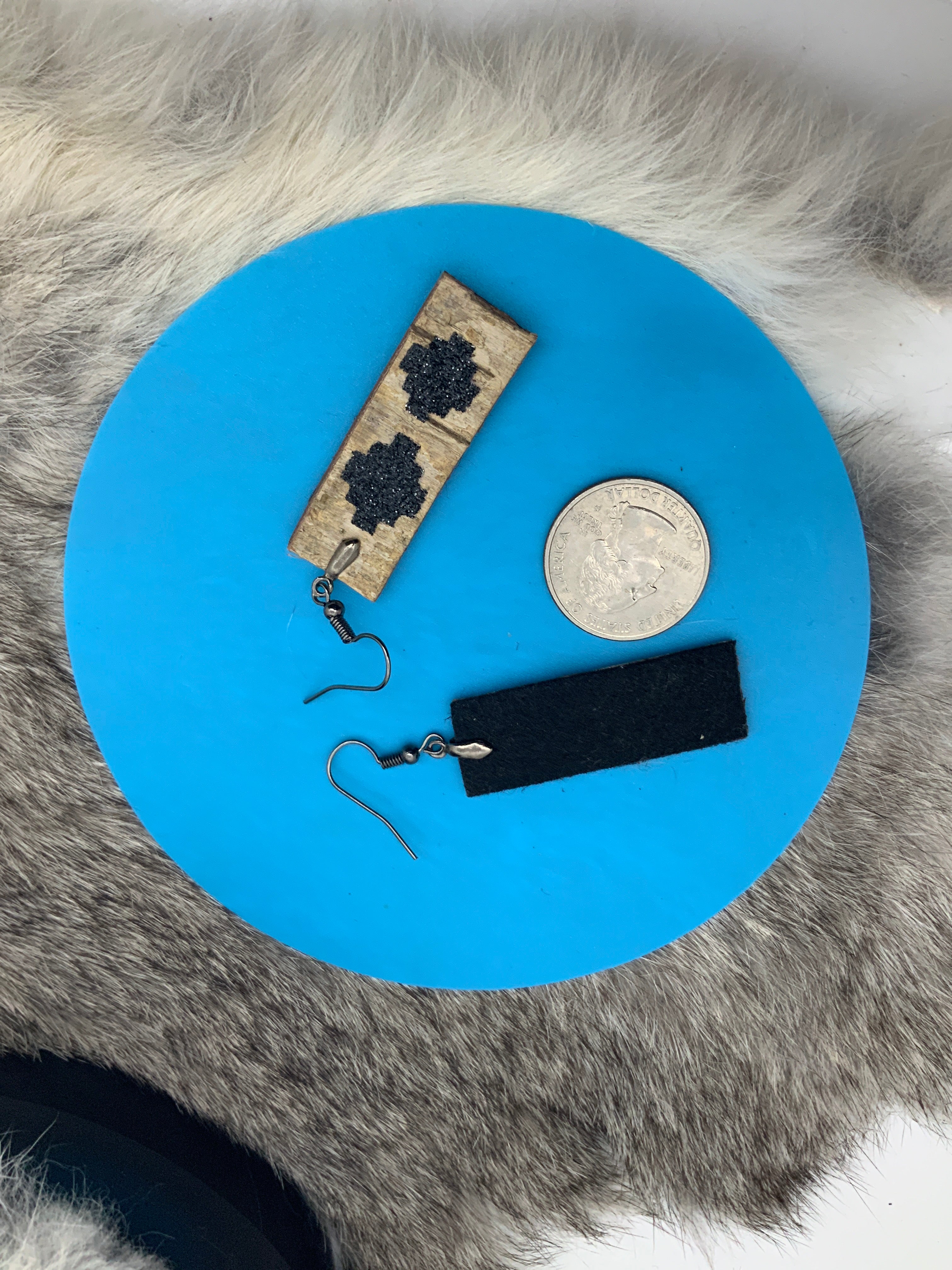 Handmade Birchbark Earrings woodland design – unfinished Wanonah Collection